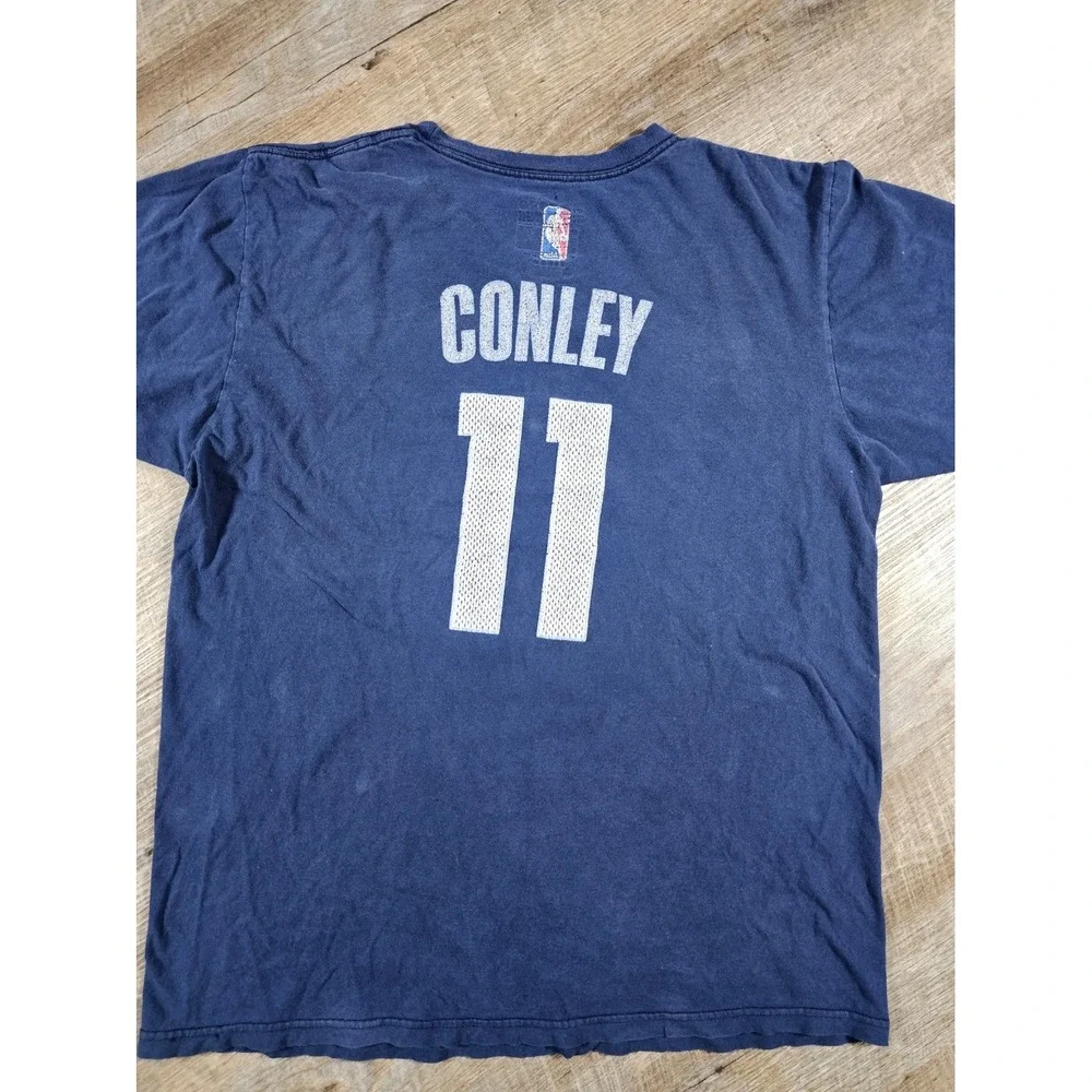 Adidas Memphis Grizzlies Mike Conley 11 NBA T-Shirt Mens Large Navy Blue Cotton